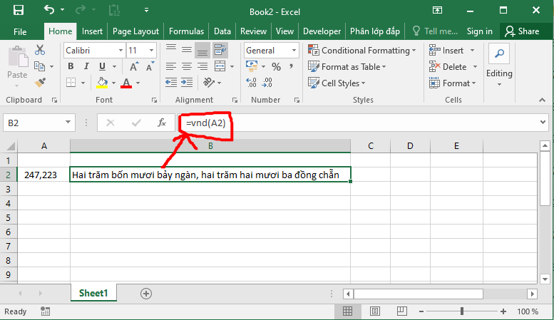 Cách Đặt công thức chuyển số thành chữ trong excel, hướng dẫn chi tiết