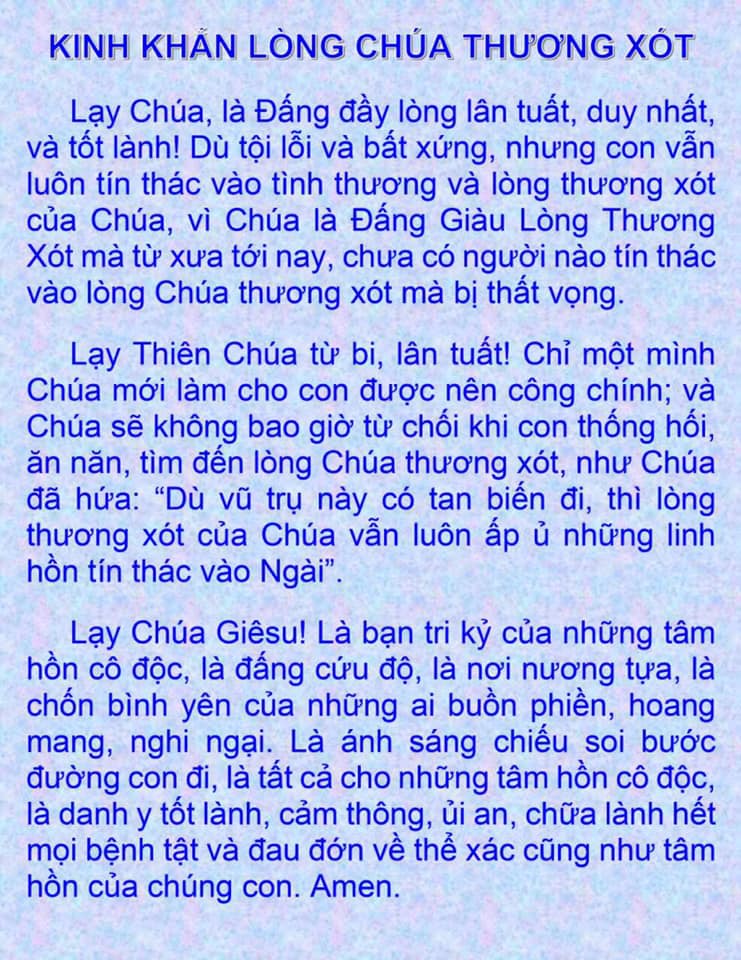 Kinh lòng chúa thương xót - Ý nghĩa, cách Đọc và tầm quan trọng